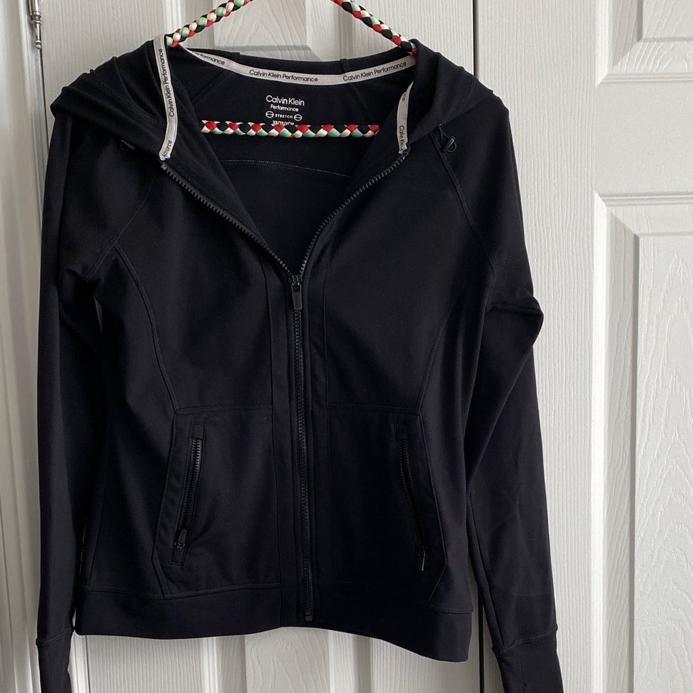 Calvin Klein Women's Black Zip-Up Hoodie